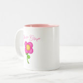 Tasse 2 Couleurs Fleur fille (Devant gauche)