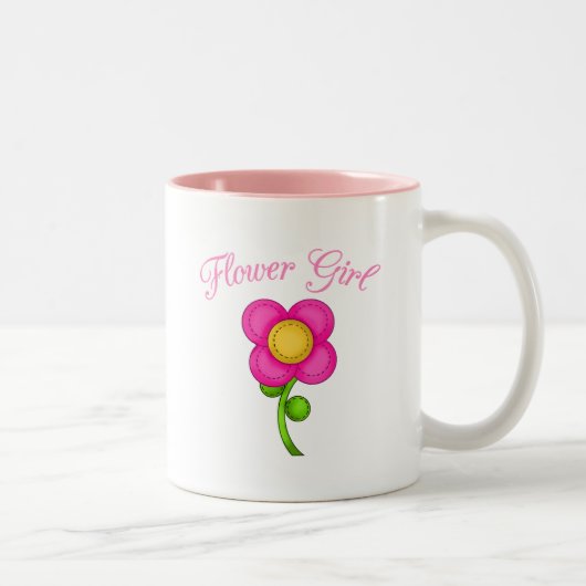 Tasse 2 Couleurs Fleur fille (Droit)