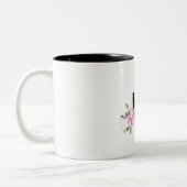 Tasse 2 Couleurs Fleur Fille Rose Floral Mariage (Gauche)