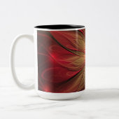 Tasse 2 Couleurs Fleur fractale de fansy rouge (Gauche)