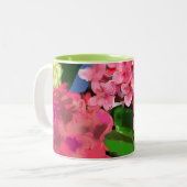 Tasse 2 Couleurs Fleur Hawaïenne rose (Devant gauche)