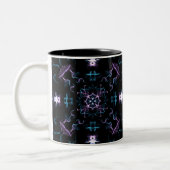 Tasse 2 Couleurs Fleur Mandala violette et bleue (Gauche)