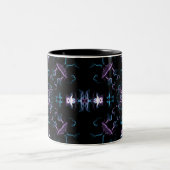 Tasse 2 Couleurs Fleur Mandala violette et bleue (Centre)