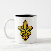 Tasse 2 Couleurs Fleur médiéval - or (Gauche)