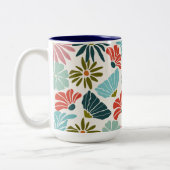 Tasse 2 Couleurs Fleur moderne magnifique (Gauche)