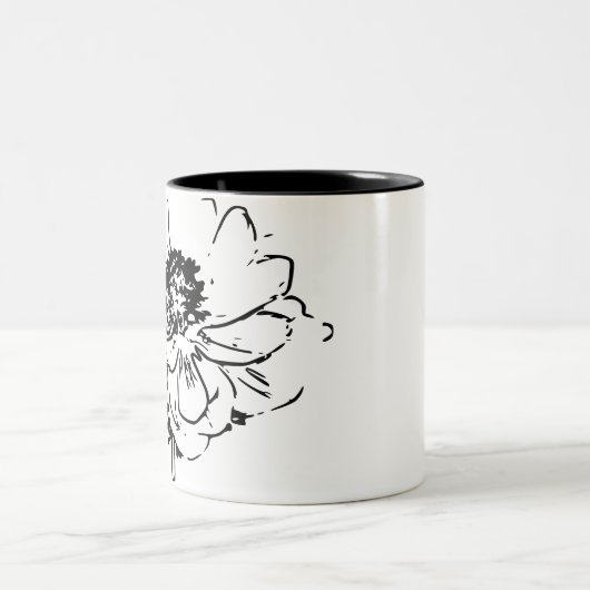 Tasse 2 Couleurs Fleur naturel (Centre)