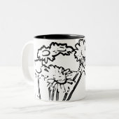 Tasse 2 Couleurs Fleur naturel (Devant gauche)