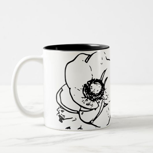 Tasse 2 Couleurs Fleur naturel (Gauche)