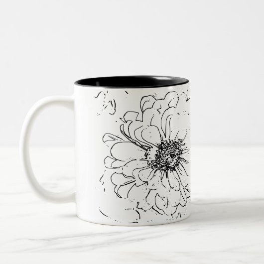 Tasse 2 Couleurs Fleur naturel (Gauche)