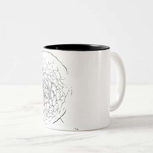 Tasse 2 Couleurs Fleur naturel (Devant droit)