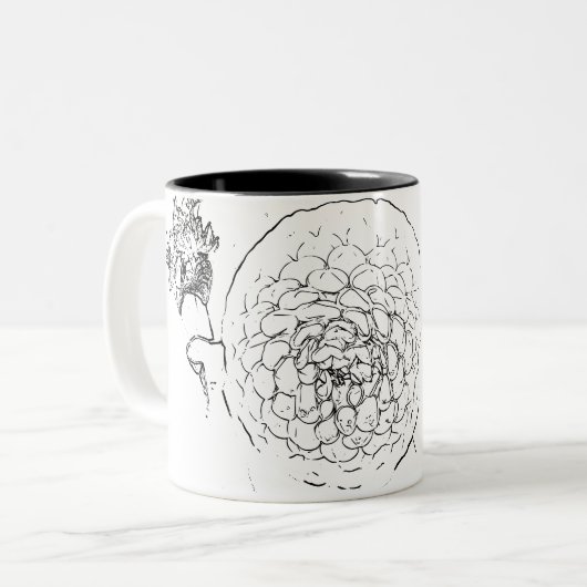 Tasse 2 Couleurs Fleur naturel (Devant gauche)