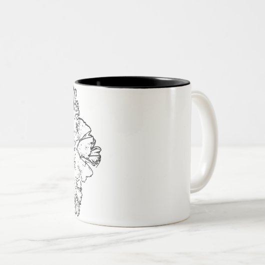 Tasse 2 Couleurs Fleur naturelle (Devant droit)