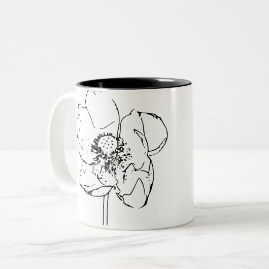Tasse 2 Couleurs Fleur naturelle (Devant gauche)