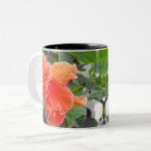 Tasse 2 Couleurs Fleur orange (Devant gauche)