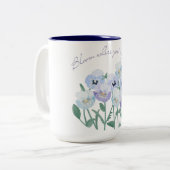 Tasse 2 Couleurs Fleur où votre sweatshirt planté (Devant gauche)