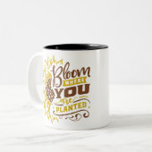 Tasse 2 Couleurs Fleur où vous êtes planté (Devant gauche)