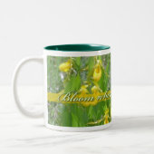 Tasse 2 Couleurs Fleur où vous êtes plantés, Ladyslipper jaune (Gauche)