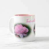 Tasse 2 Couleurs Fleur rose céleste personnalisée (Devant gauche)
