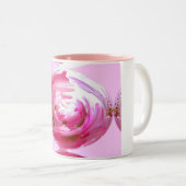 Tasse 2 Couleurs Fleur rose délice (Devant droit)