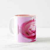 Tasse 2 Couleurs Fleur rose délice (Devant gauche)