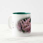 Tasse 2 Couleurs Fleur rose éclatante personnalisée (Devant gauche)