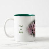 Tasse 2 Couleurs Fleur rose éclatante personnalisée (Gauche)