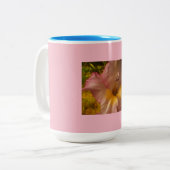 Tasse 2 Couleurs Fleur rose et violet (Devant gauche)