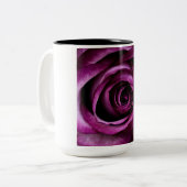 Tasse 2 Couleurs Fleur Rose violet (Devant gauche)