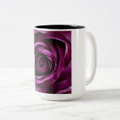Tasse 2 Couleurs Fleur Rose violet (Devant droit)