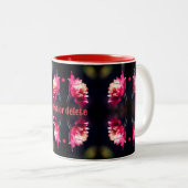 Tasse 2 Couleurs Fleur Rouge Dans Sunlight Abstrait Personnalisé (Devant droit)