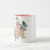 Tasse 2 Couleurs Fleur sauvage d'aquarelle Floral Meilleure Fête de (Centre)