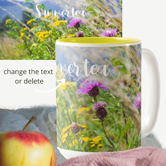 Tasse 2 Couleurs Fleur sauvage d'été Meadow