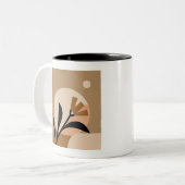 Tasse 2 Couleurs Fleur Sun Boho (Devant gauche)