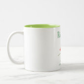 Tasse 2 Couleurs Fleur verte et rose Homeschool Maman (Gauche)
