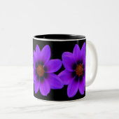 Tasse 2 Couleurs Fleur violette à Dusk (Devant droit)