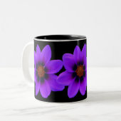 Tasse 2 Couleurs Fleur violette à Dusk (Devant gauche)