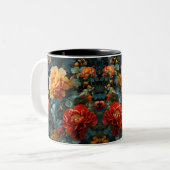 Tasse 2 Couleurs Fleuron Floral (Devant gauche)