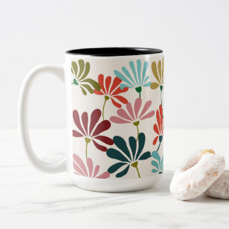 Tasse 2 Couleurs Fleuron moderne