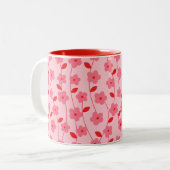 Tasse 2 Couleurs Fleurs (Devant gauche)