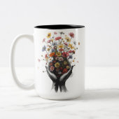 Tasse 2 Couleurs Fleurs (Gauche)