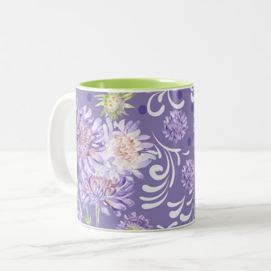 Tasse 2 Couleurs fleurs (Devant gauche)
