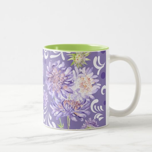 Tasse 2 Couleurs fleurs (Droit)