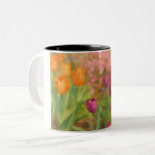 Tasse 2 Couleurs Fleurs à l'aquarelle (Devant gauche)