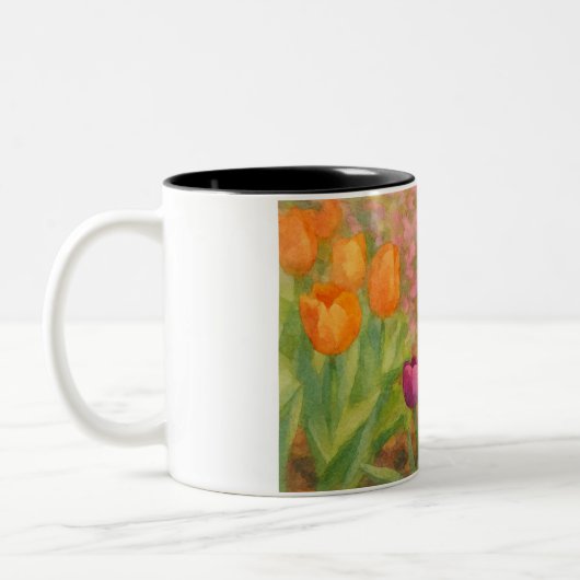 Tasse 2 Couleurs Fleurs à l'aquarelle (Gauche)