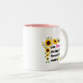 Tasse 2 Couleurs fleurs amour dimanche drôle collègues cadeau (Devant droit)