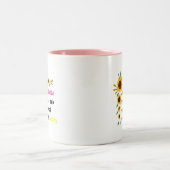 Tasse 2 Couleurs fleurs amour dimanche drôle collègues cadeau (Centre)