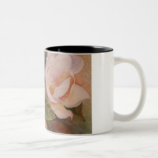 Tasse 2 Couleurs Fleurs blanches (Droit)