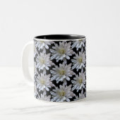 Tasse 2 Couleurs Fleurs blanches motifs de marguerite (Devant gauche)