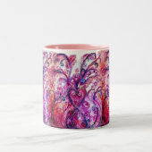 Tasse 2 Couleurs FLEURS BLANCHES rose vif pourpre blanc (Centre)