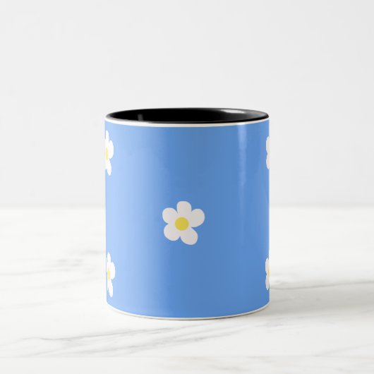 Tasse 2 Couleurs Fleurs blanches sur Lilac (Centre)